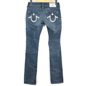 True religion distressed jeans straight leg 25x33